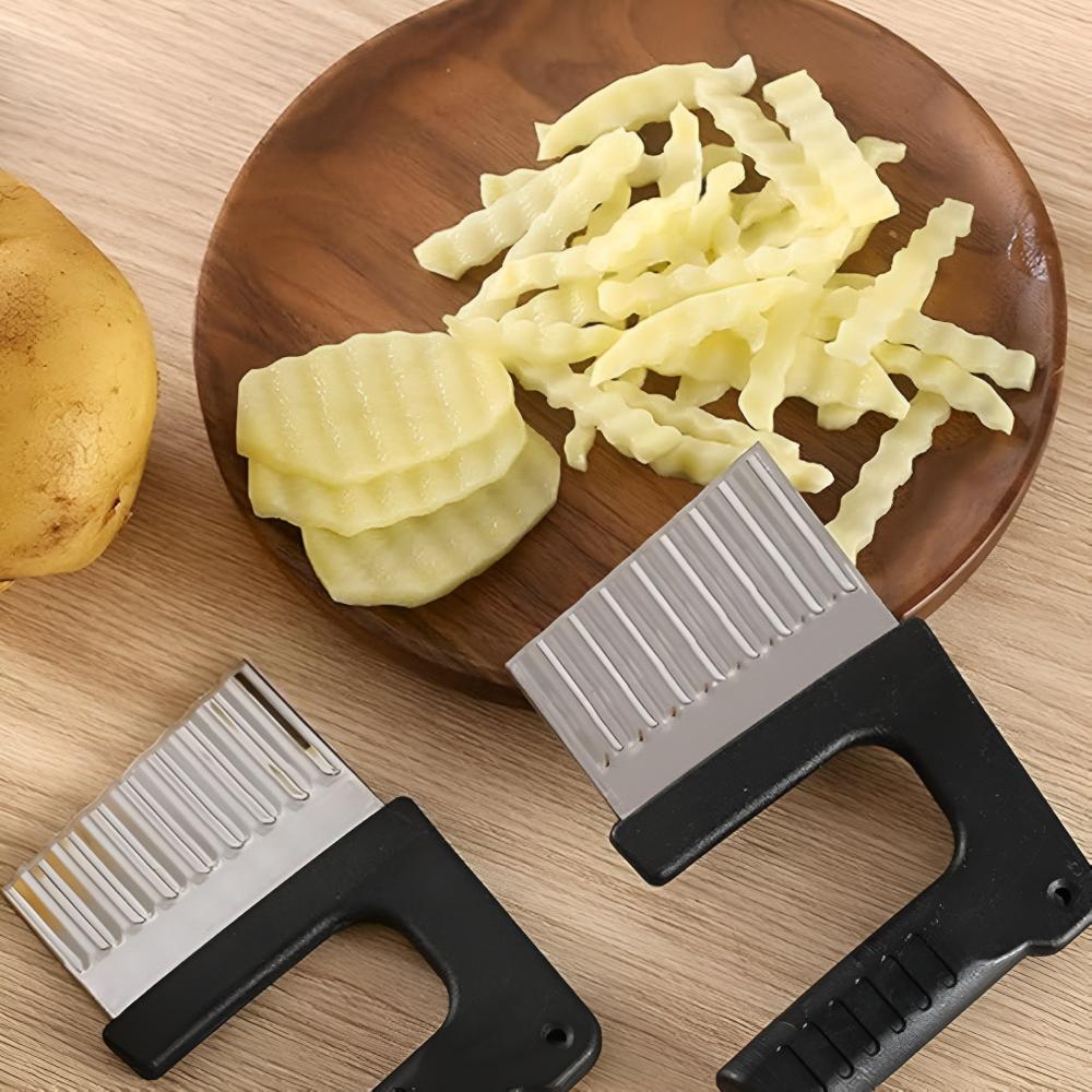 RippleEdge Snack Slicer – Enkla vågiga snitt för chips, grönsaker