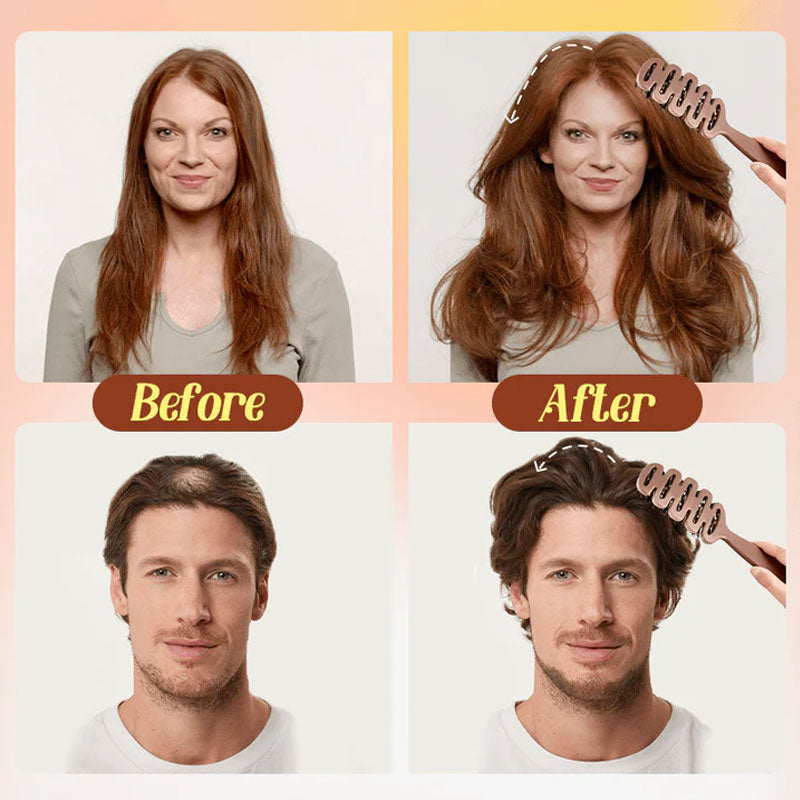 Allt-i-ett-borste med vildsvinsborst - Gör håret jämnt, reda ut och ge det spänst direkt