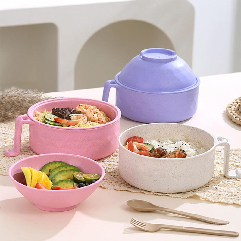 Mikrovågsugn Ramen Cooker – BPA-fri nudelskål med lock och greppvänliga handtag