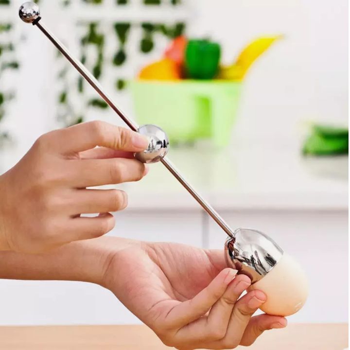 2 st äggtoppare – rostfritt stålöppnare