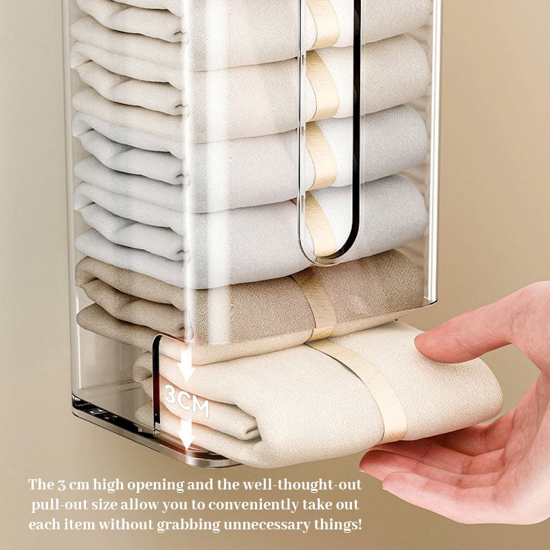 Stapelbar förvaringslåda för underkläder – Underklädesorganisatör med fjärilsugkrok