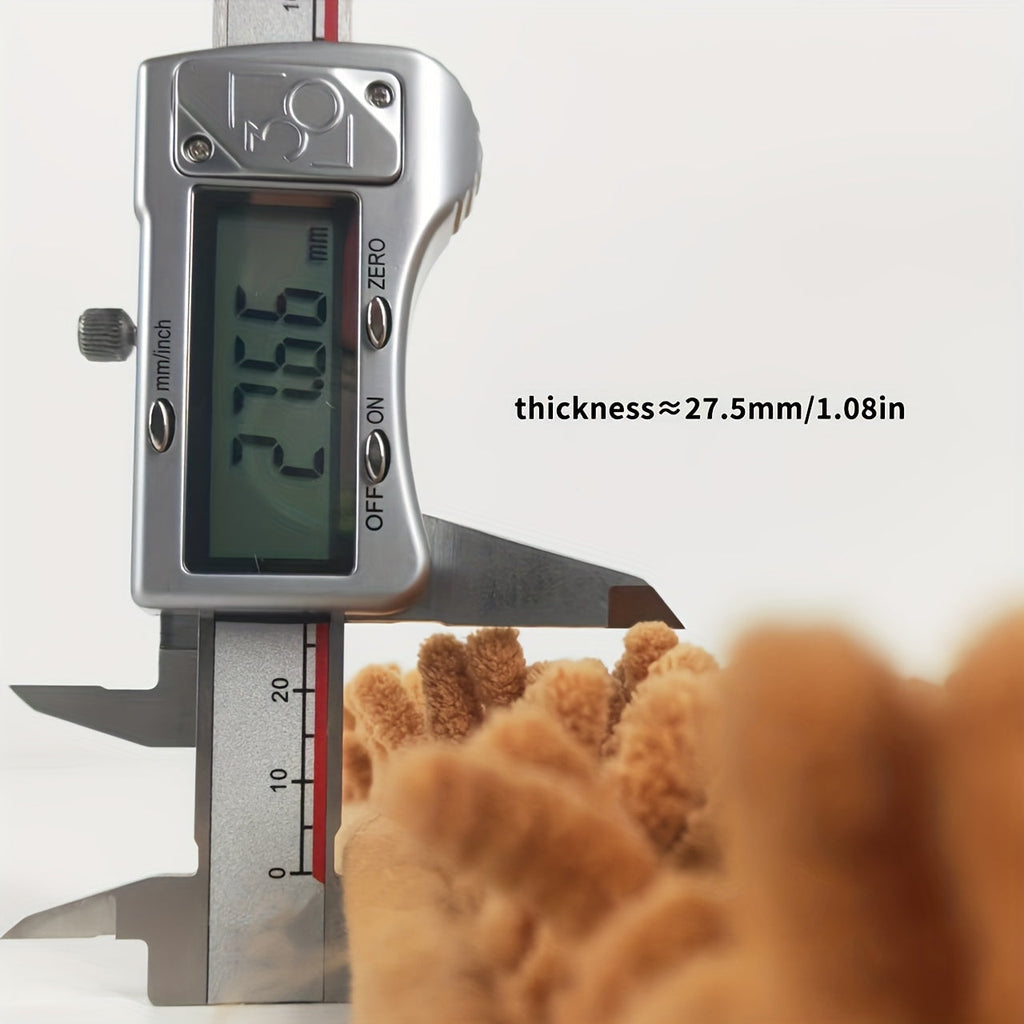 Plyschig rund chenillebadmatta – Snabbtorkande, halkfri, extra mjuk badrumsmatta