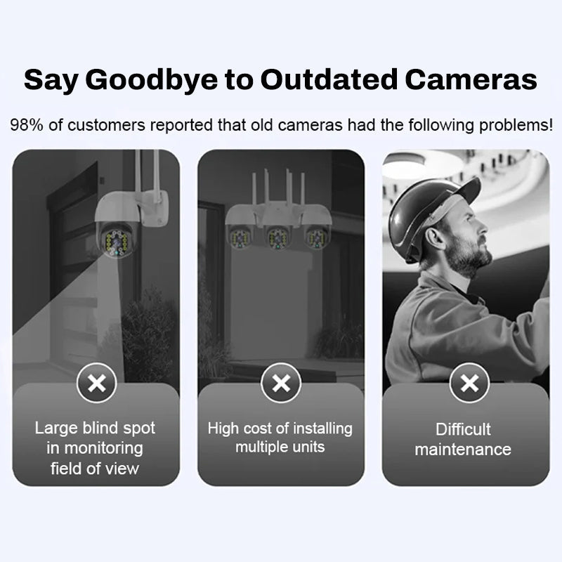 Trådlös HD-säkerhetskamera - Nattseende utomhuskamera för hemskydd
