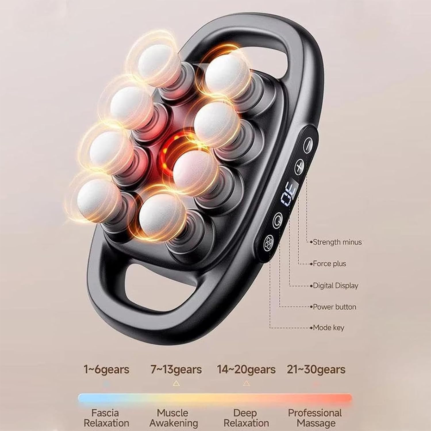 Djupvävnadsmassagepistol för hela kroppen – Multimotorisk kraftterapiverktyg