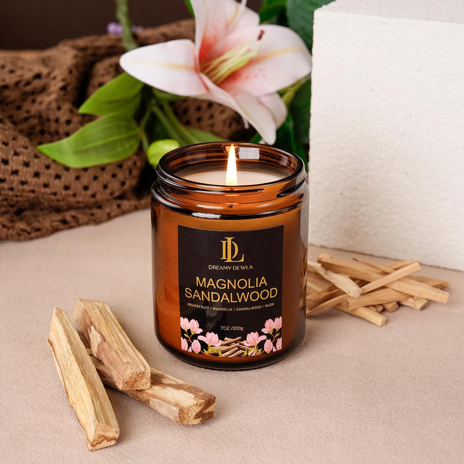 Kanelskördeljus – 50 timmars sojaljus för Thanksgiving och heminredning