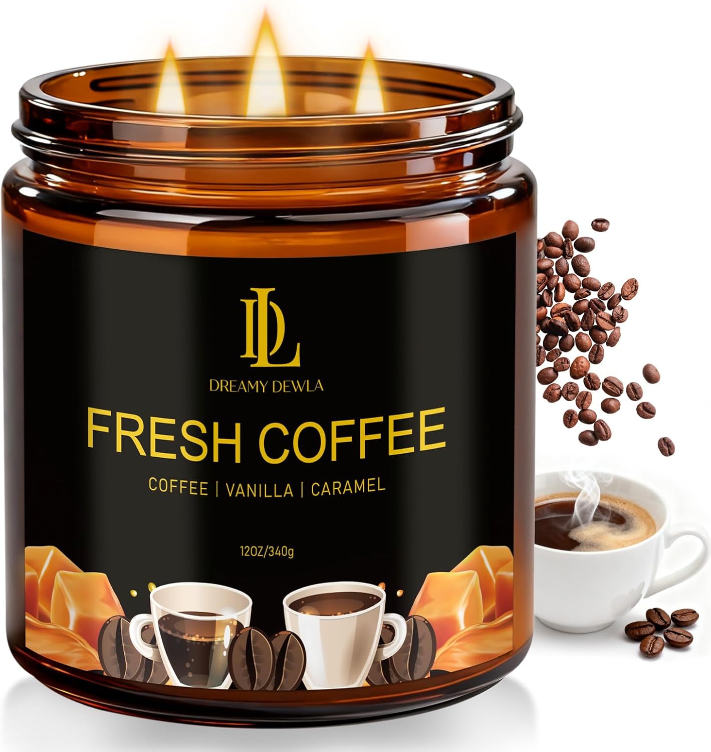 Kanelskördeljus – 50 timmars sojaljus för Thanksgiving och heminredning