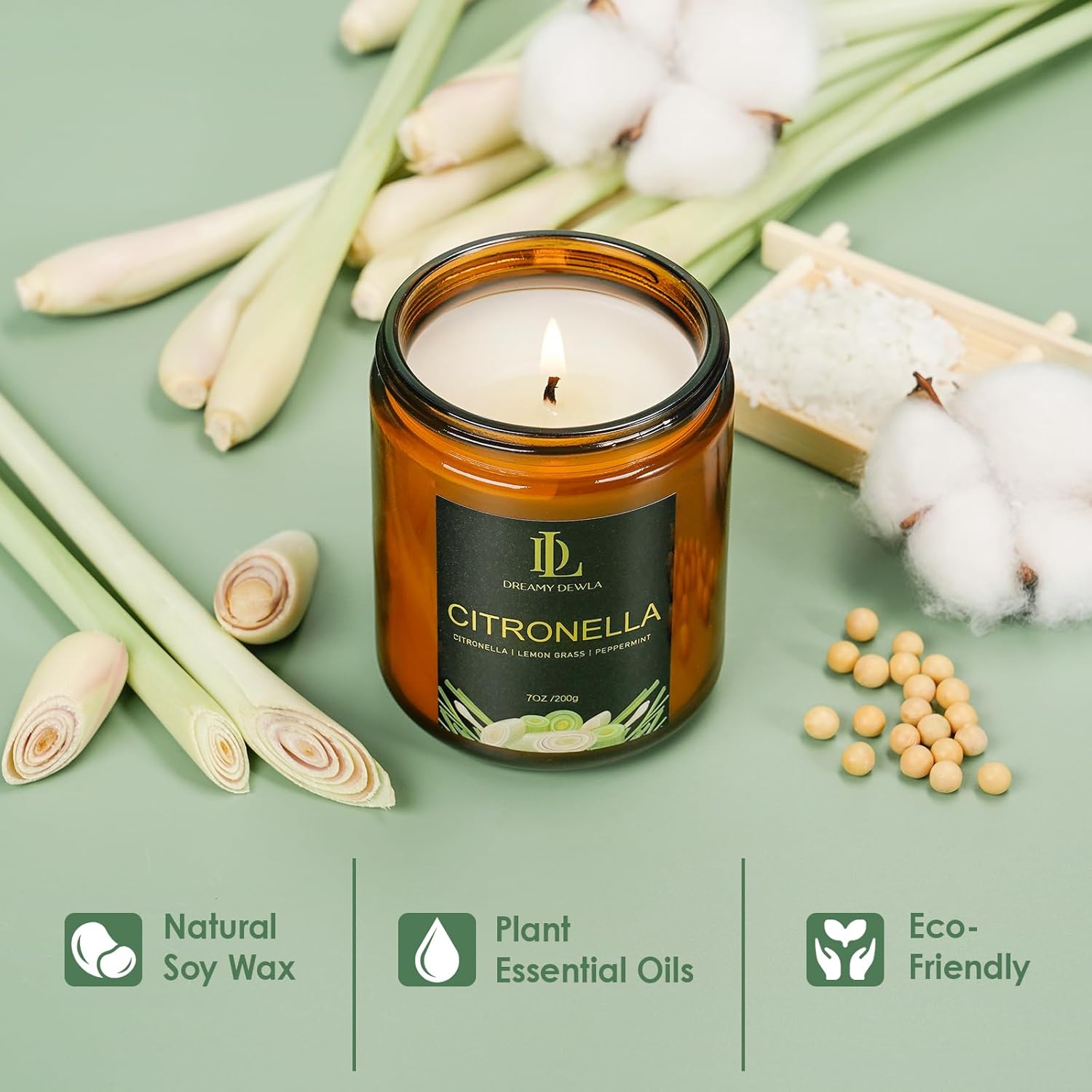 Kanelskördeljus – 50 timmars sojaljus för Thanksgiving och heminredning