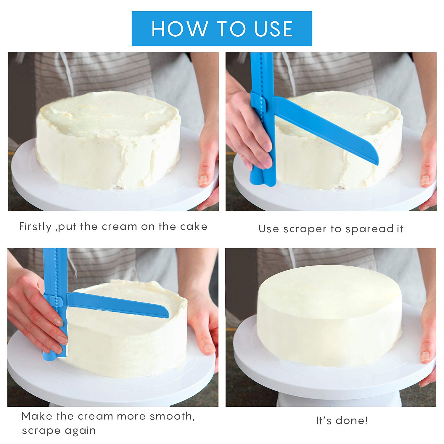 CakeEdge – Justerbar höjd för glasyr och fondant | Precisionsskrapa