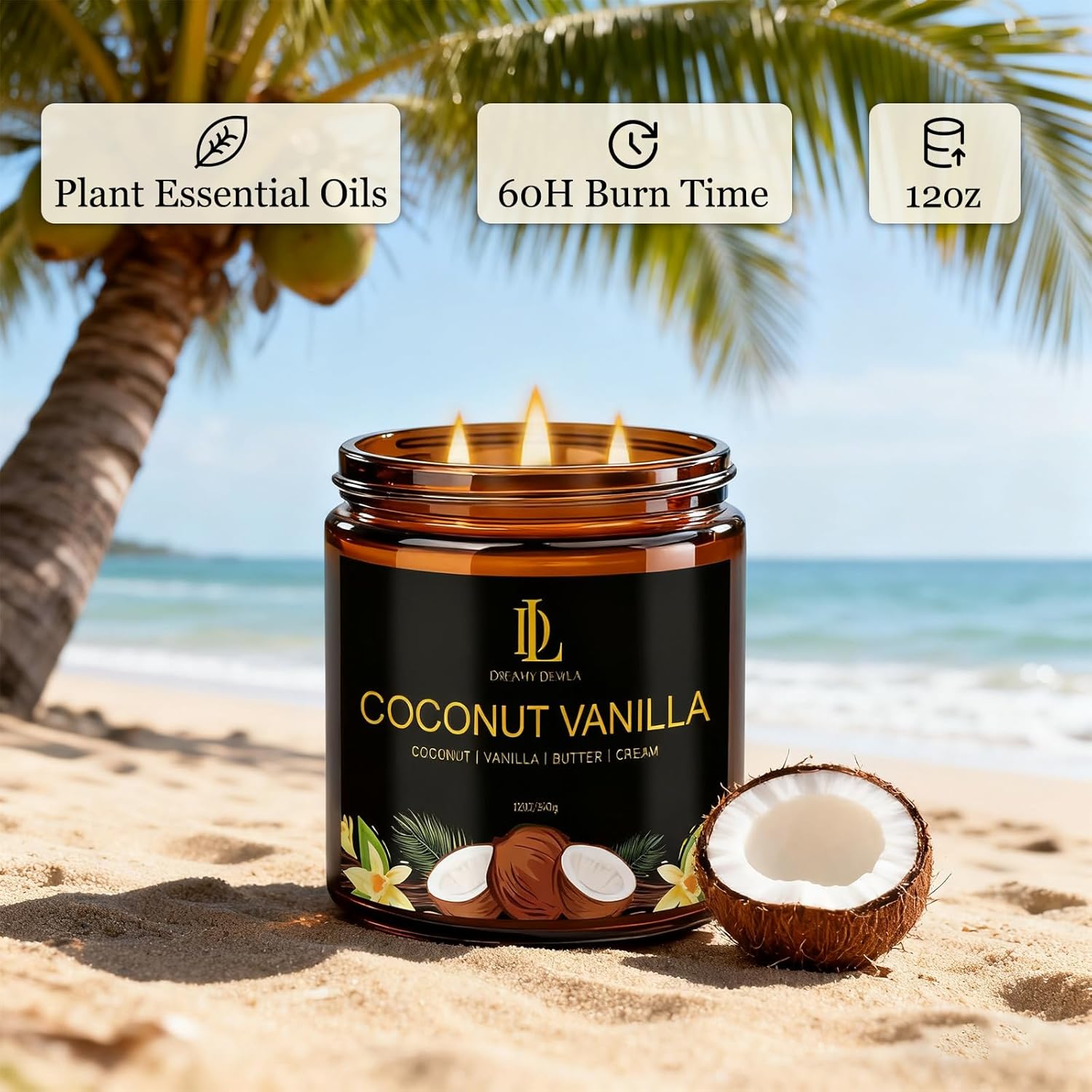 Kanelskördeljus – 50 timmars sojaljus för Thanksgiving och heminredning