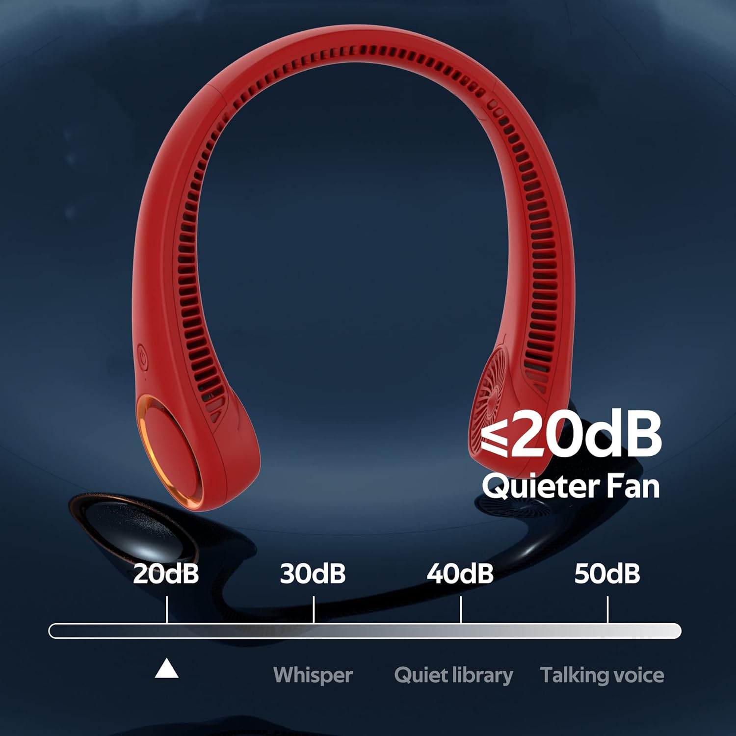 Bärbar nackfläkt - 360° bladlös kylning med USB-laddningsbart batteri
