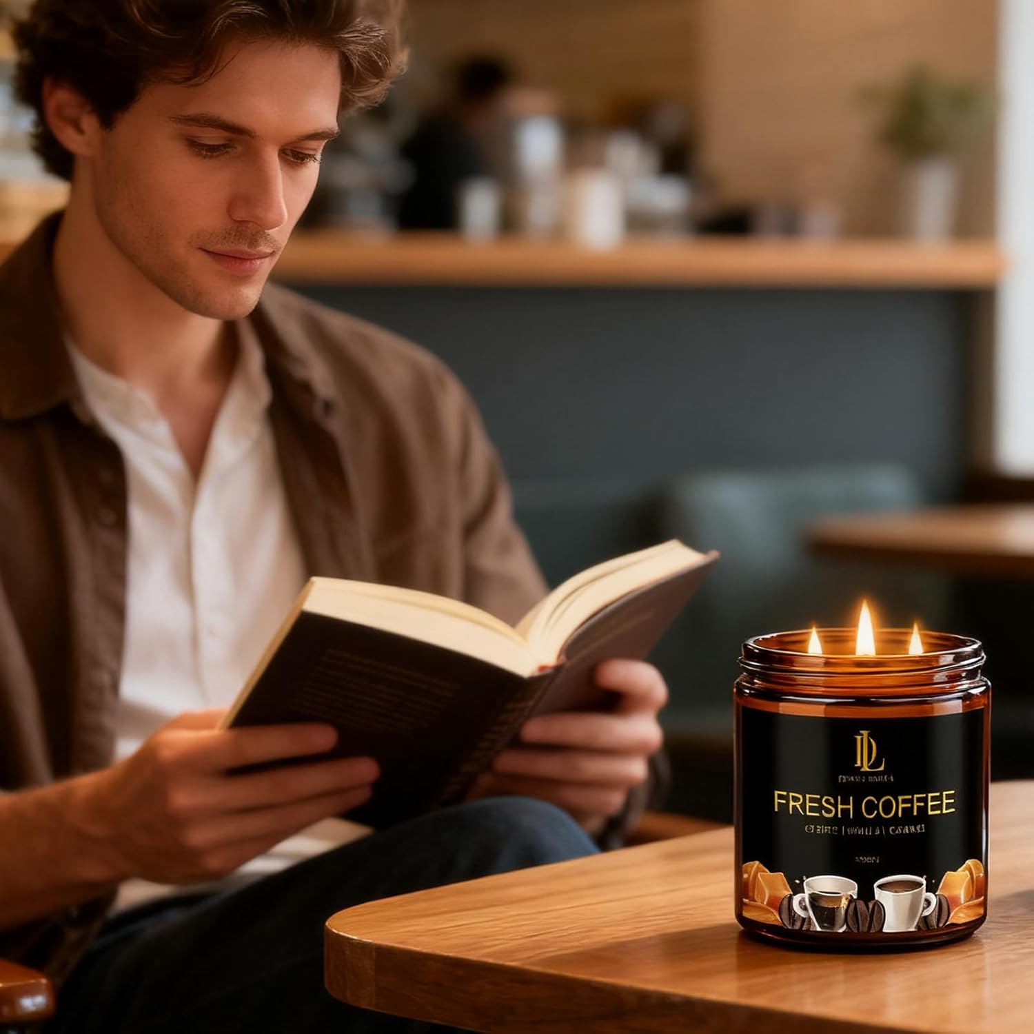 Kanelskördeljus – 50 timmars sojaljus för Thanksgiving och heminredning