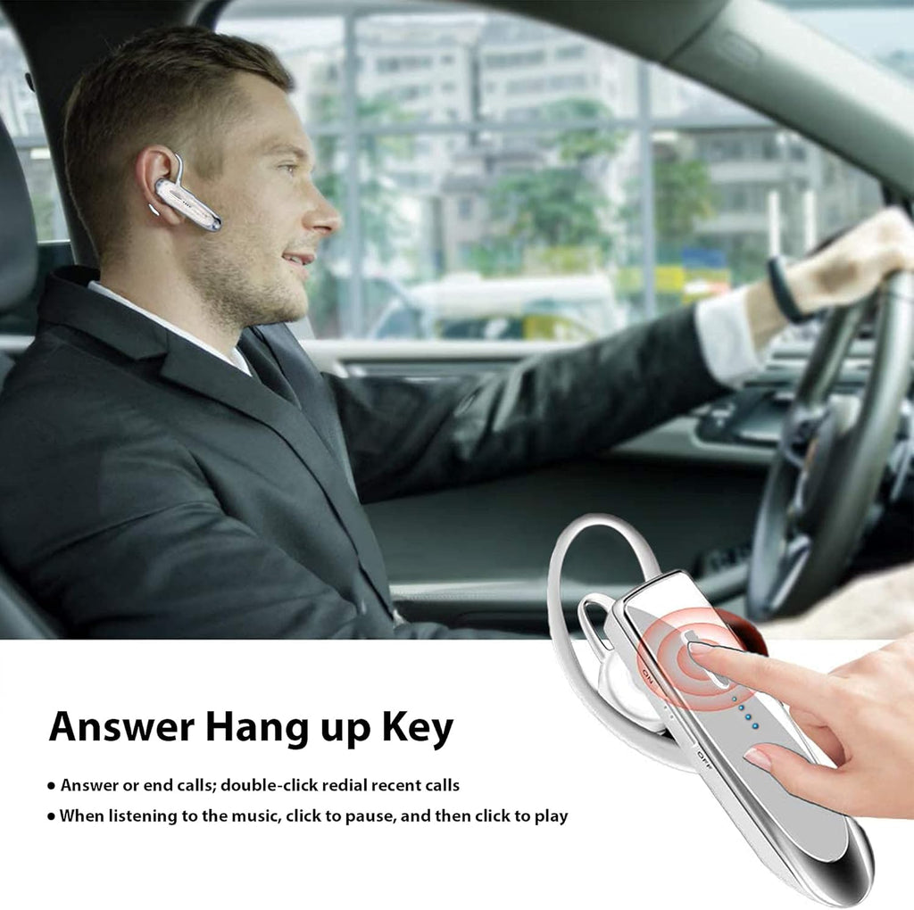 Trådlösa Bluetooth 5.3-hörlurar - Brusreducerande headset med mikrofon, vattentät sporthörlur, lång batteritid