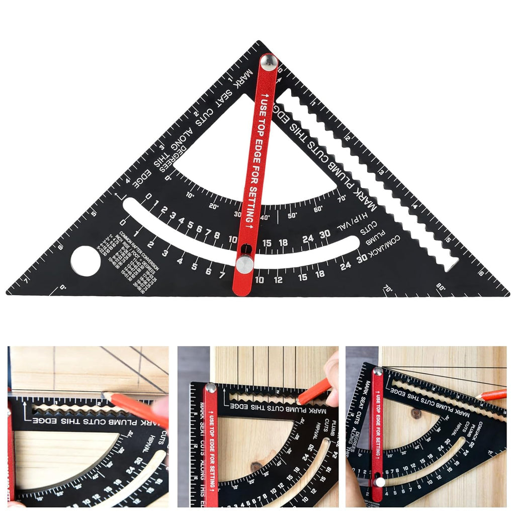 AngleMaster – Precisionsjusterbar vinkellinjal i aluminiumlegering | Slitstarkt layoutverktyg