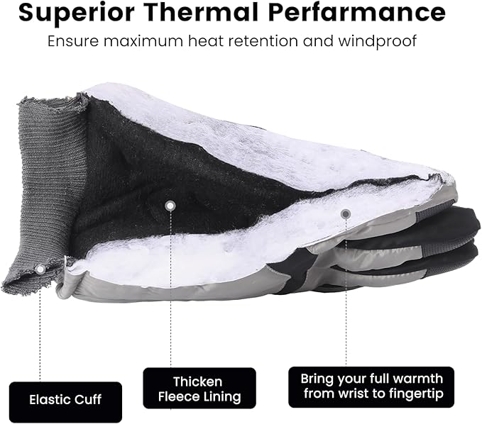 Isolerade fleecehandskar med pekskärm – Varma vintertermohandskar