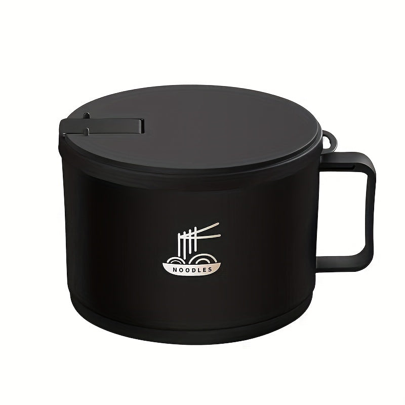 Rostfritt stål Ramen & Soppskål med lock - 1,3L Bärbar Nudelkopp med Sil