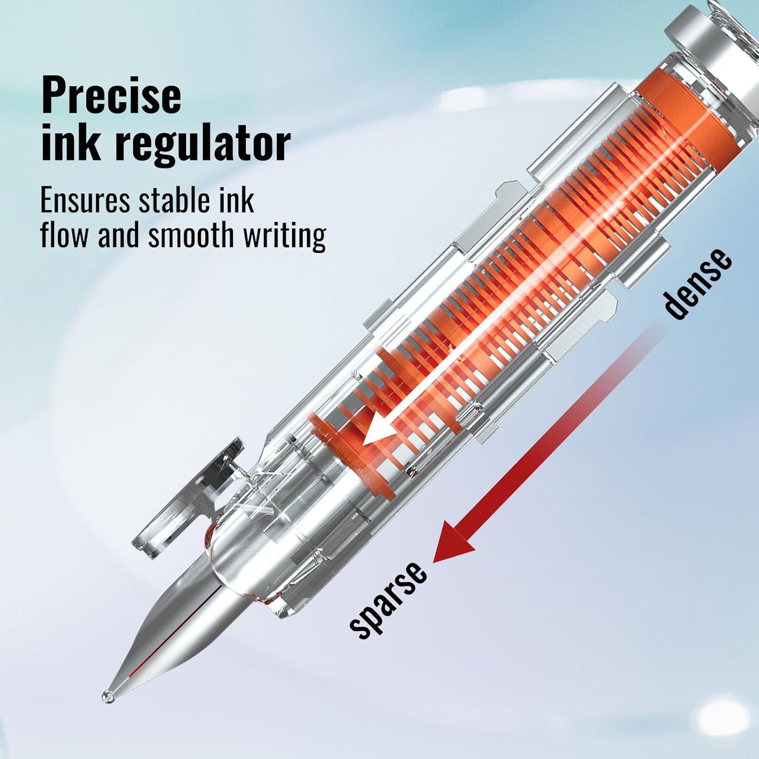 Reservoarpenna – Extra fin 0,38 mm spets med 5 påfyllningsbara bläckpatroner