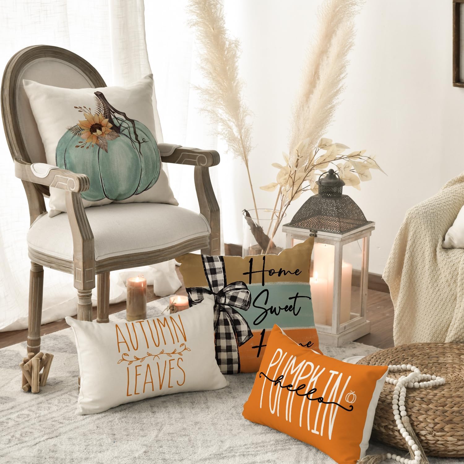 Höstpumpa-kuddfodral – Mysiga höstdekorativa kuddfodral för hemmet