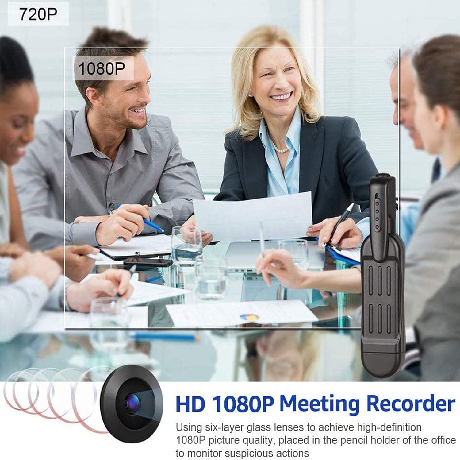 Bärbar HD-minikamera – Kompakt reseinspelare för skarpa foton och video