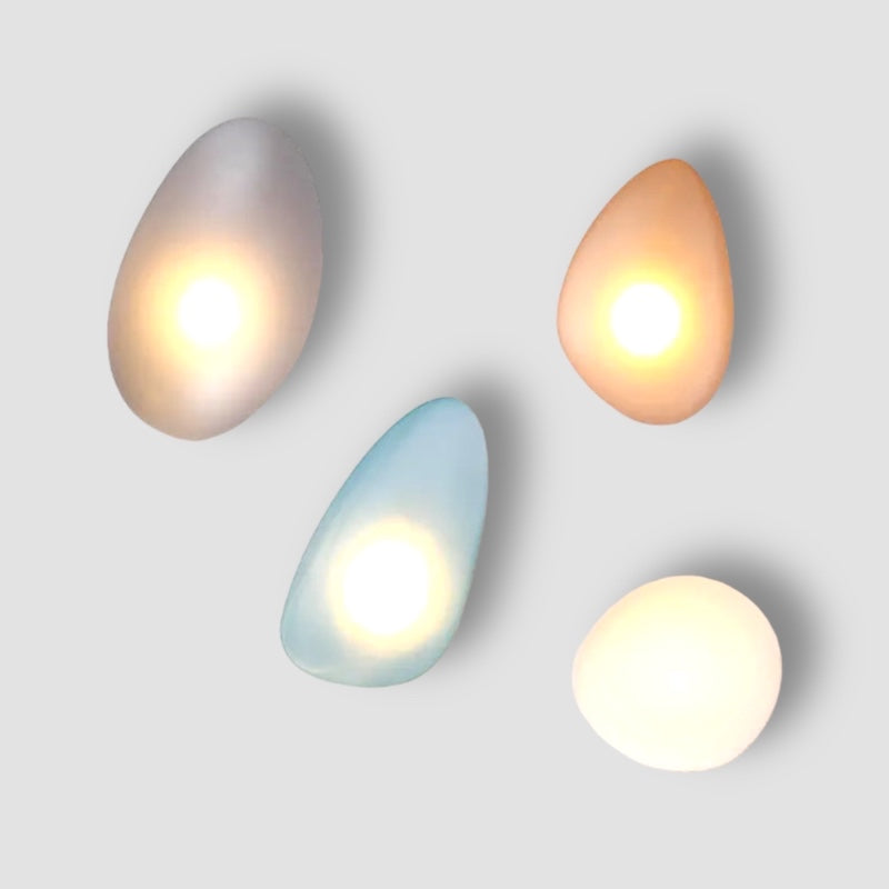 Färgglad vägglampa i glas - Konstnärlig accentbelysning för vardagsrum