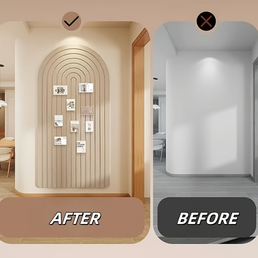 Överdimensionerad böjd filt-anslagstavla - Självhäftande väggpanel för foton, anteckningar och modern inredning