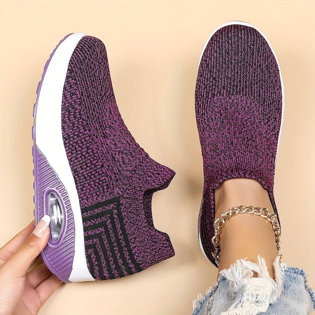 Ermintrude | Stickad slip-on-sneaker med luftdämpning – sportig promenadsko