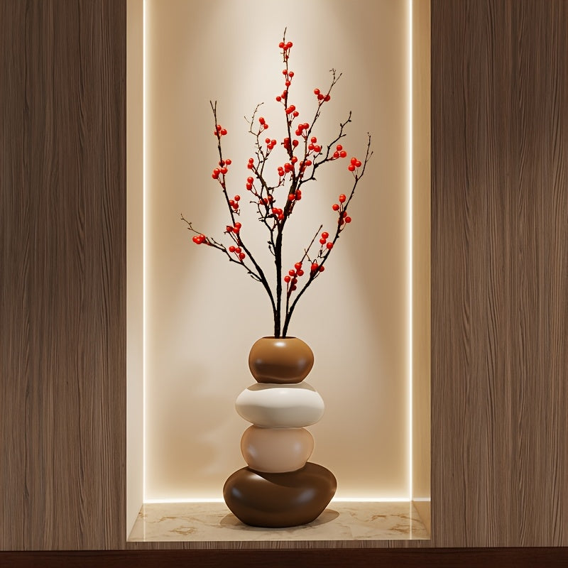 Modern geometrisk hartsvas – handgjord dekorativ blomvas