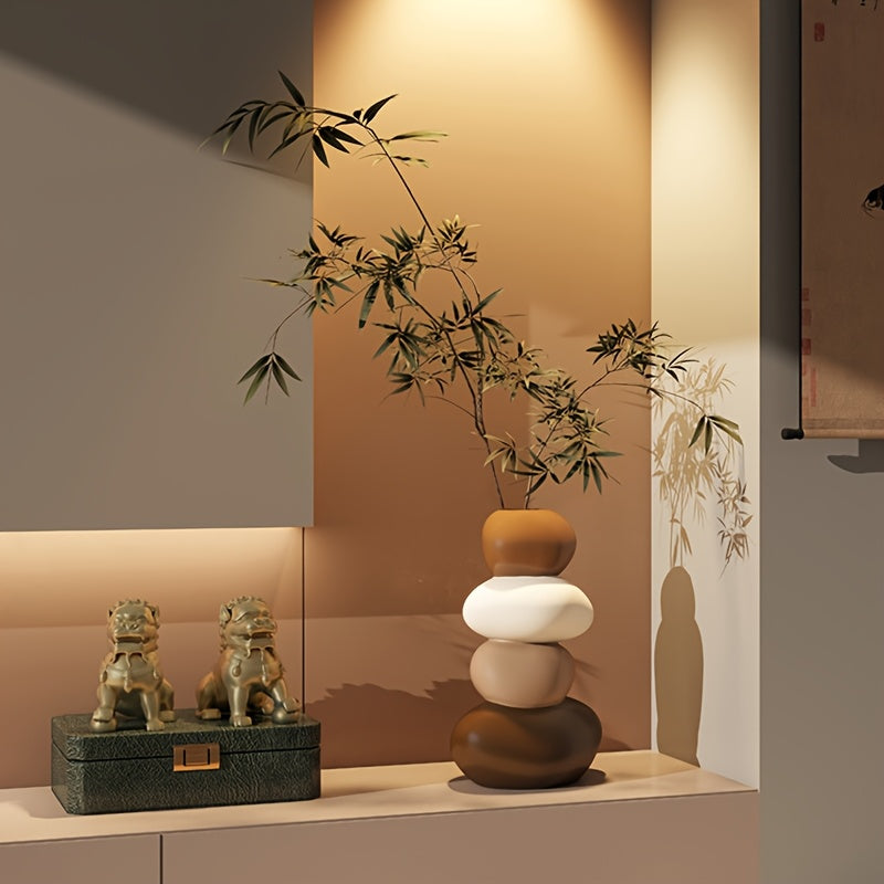 Modern geometrisk hartsvas – handgjord dekorativ blomvas