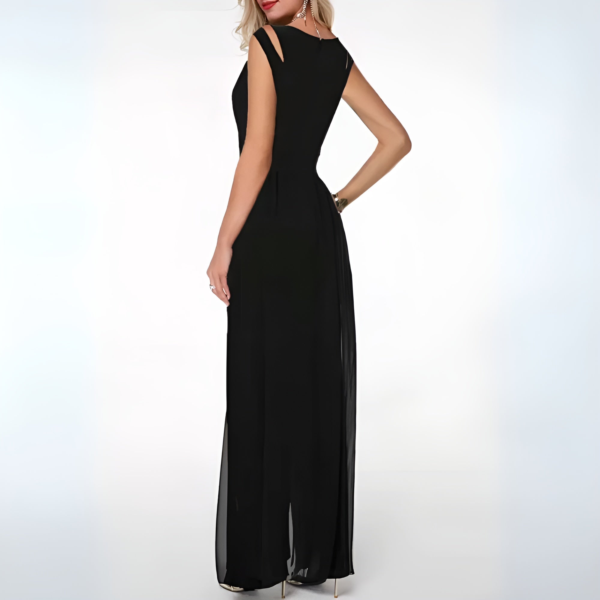 Ärmlös jumpsuit för kvinnor