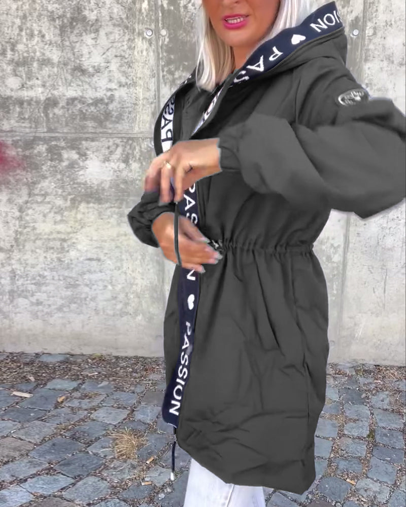 Damjacka med dragkedja - Lätt och avslappnad ytterkläder med huva