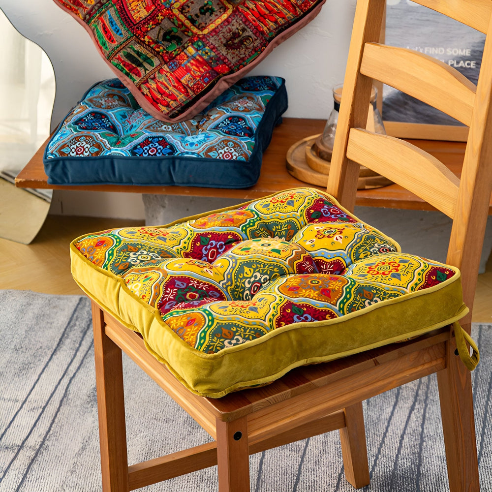 Marockansk kudde med knytband – Boho-Chic Comfort