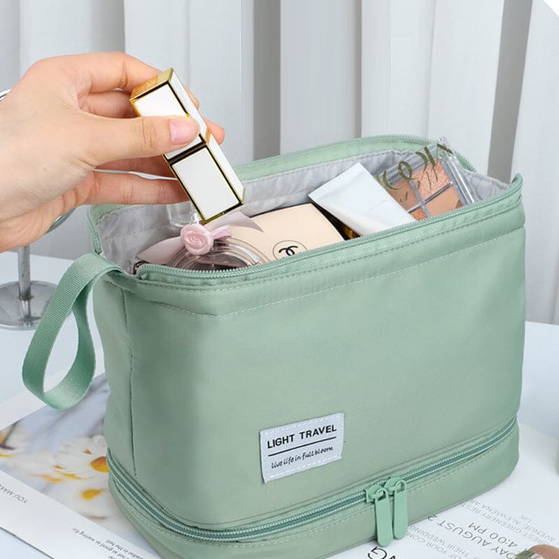 Vattentät necessär för resor – Stor kapacitet i nylon och Oxford med våt-/torrsektion