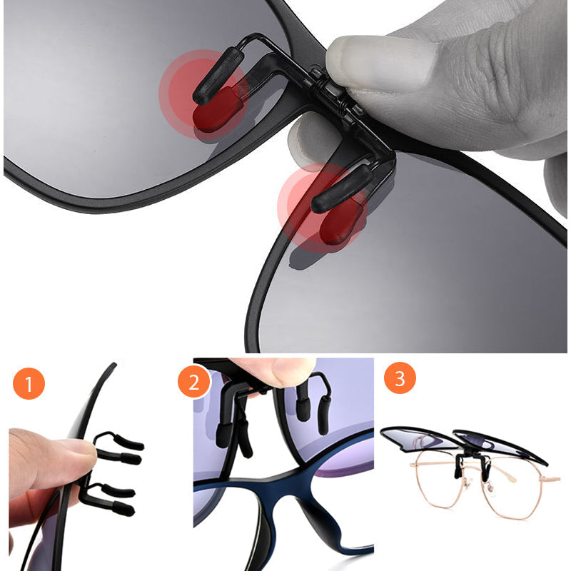 Nästa generations clip-on solglasögon – elegant UV-skydd