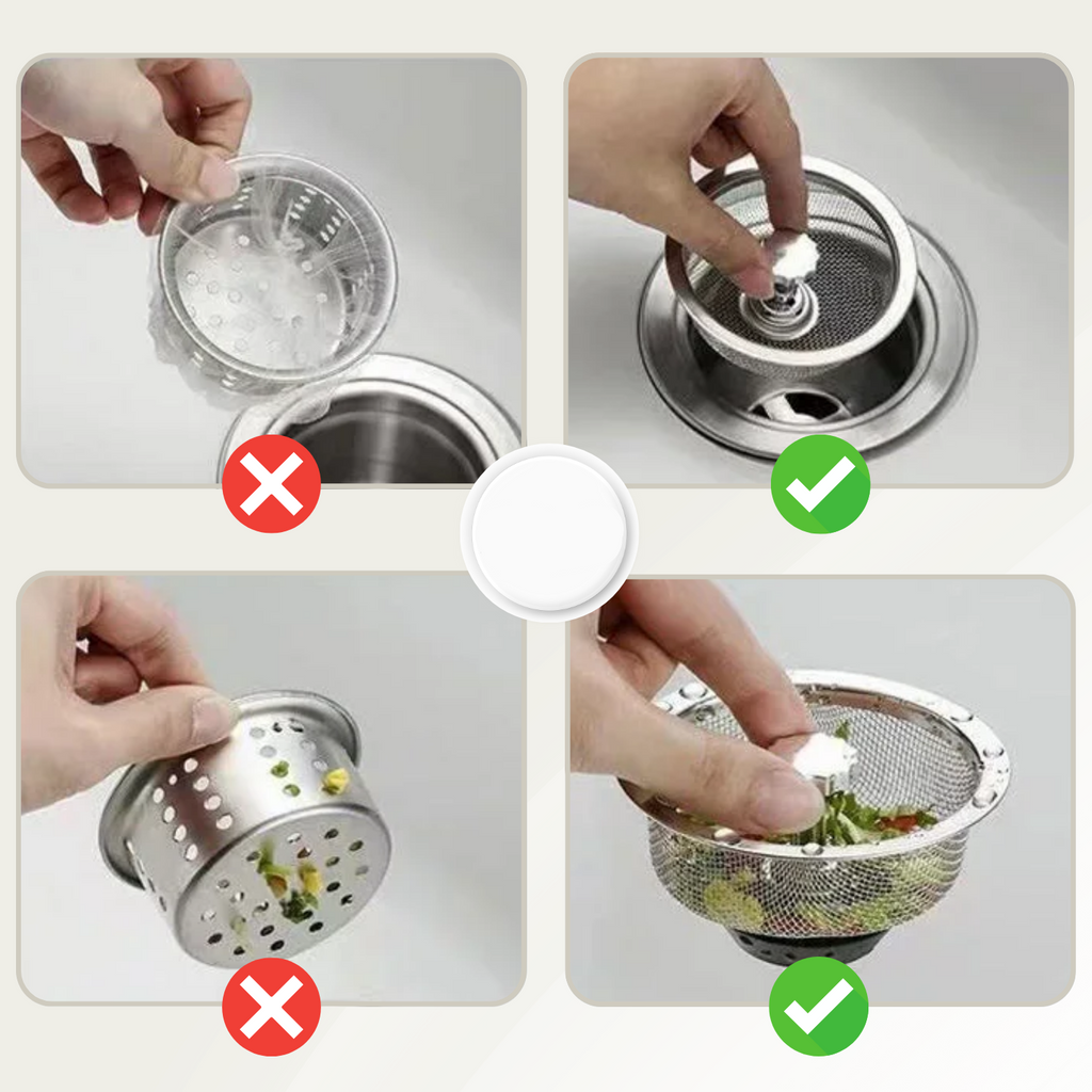 DrainGuard – Rostfritt stålfiltr med anti-igensättningsnät