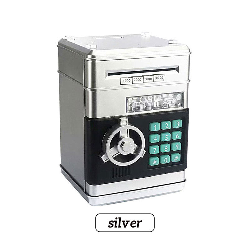 Elektronisk sparbössa för barn - bankomatliknande mynt- och kontantskåp