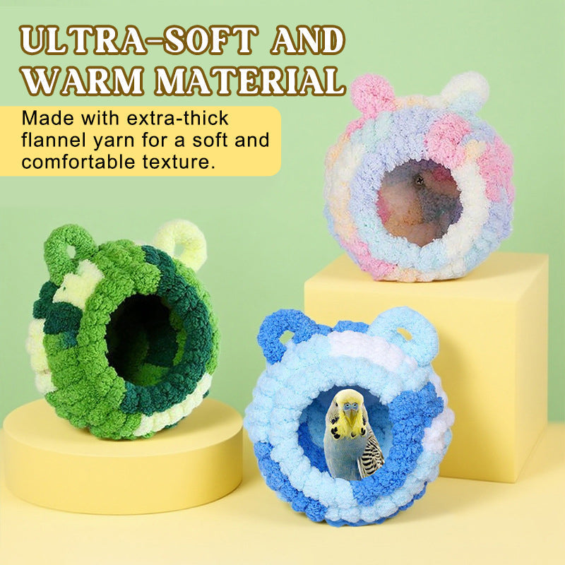 Mysigt vinterfågelskydd – Mjukt plyschhängande bo för värme och skydd utomhus