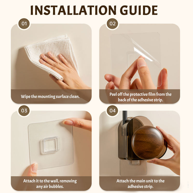 360° justerbar vägghållare för hårtork – handsfree-fäste för badrum och salongbruk