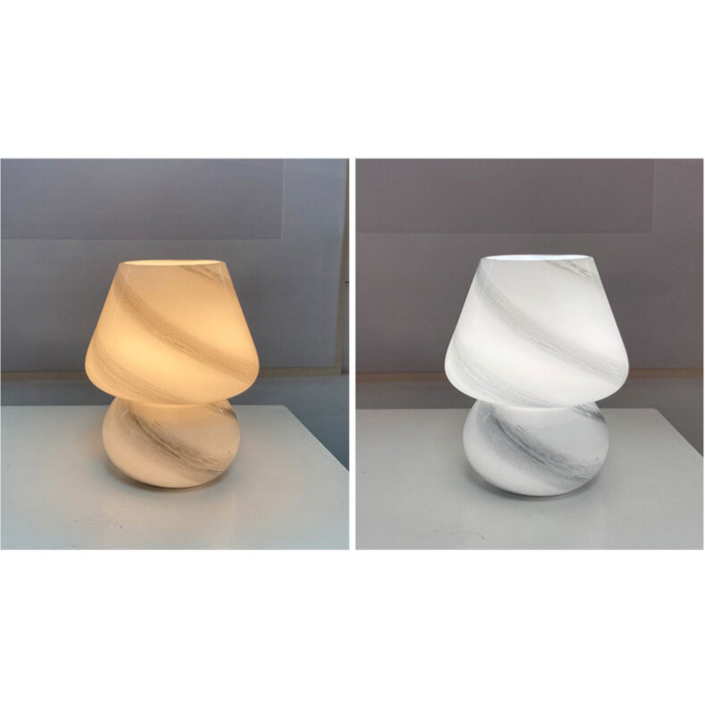 CosmoGlow Handgjord glasbordslampa – Planetinspirerad elegans
