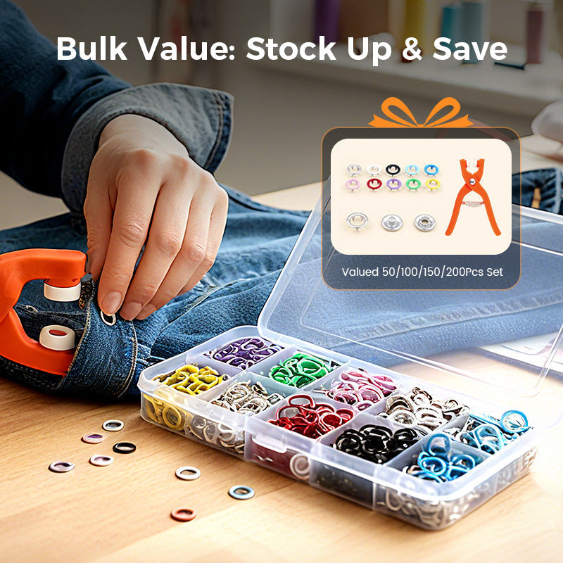 DIY-set med tryckknappar - precisionstänger och förvaringsfodral