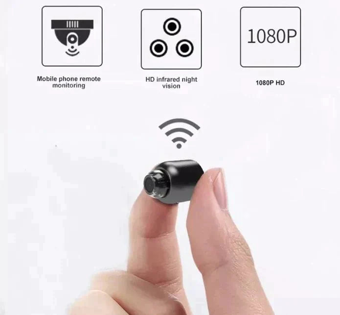 2-pack mini WiFi-säkerhetskameror - Trådlös HD-nattseende för barn- och husdjursövervakning