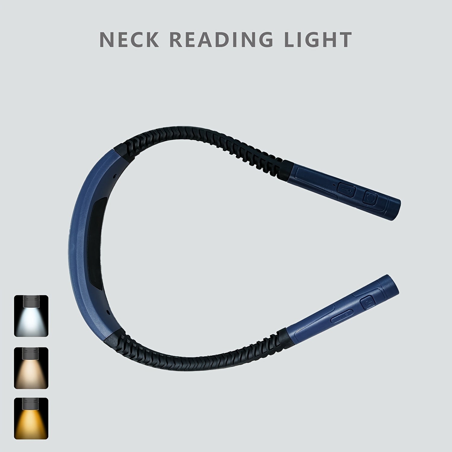 Uppladdningsbar läslampa för nacken – Dimbar handsfree LED-boklampa