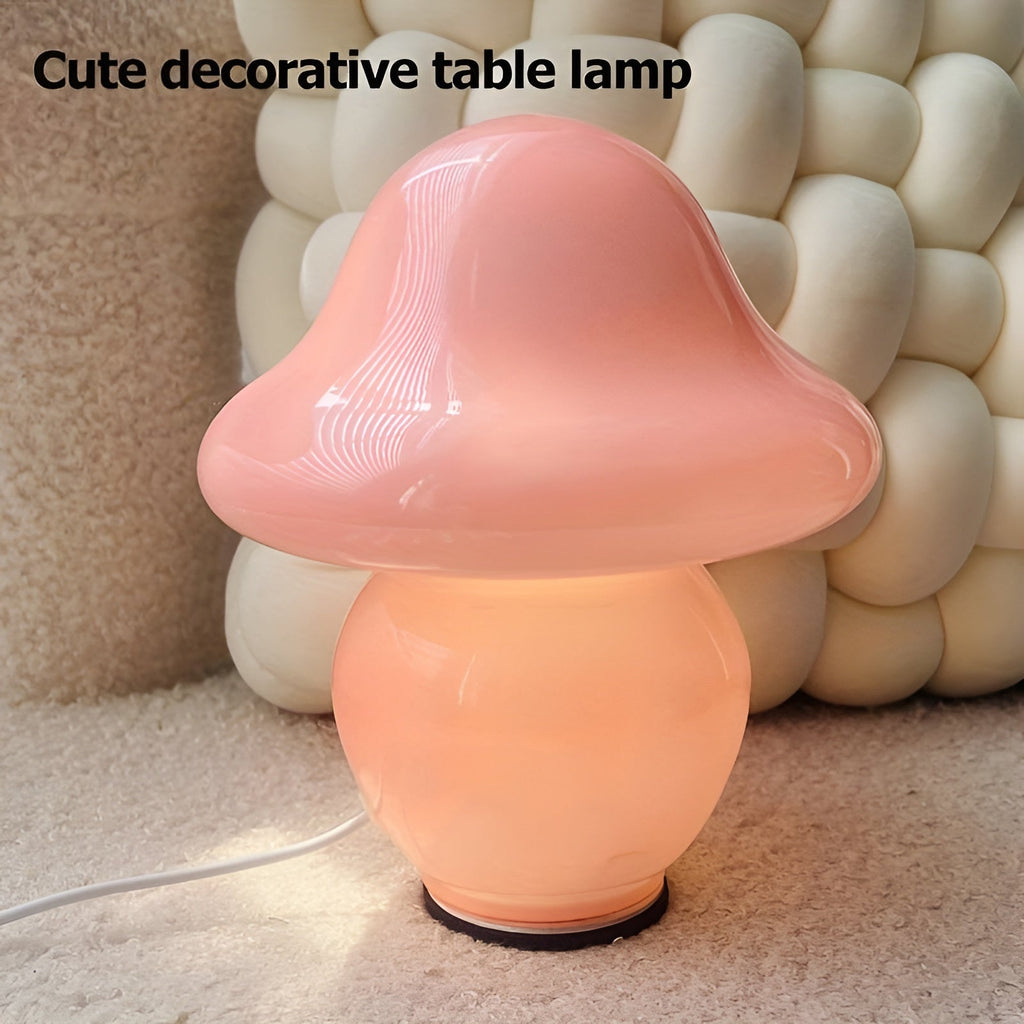 LumiGlow RGB Mushroom Bordlampe - Vintage charme, smart belysning