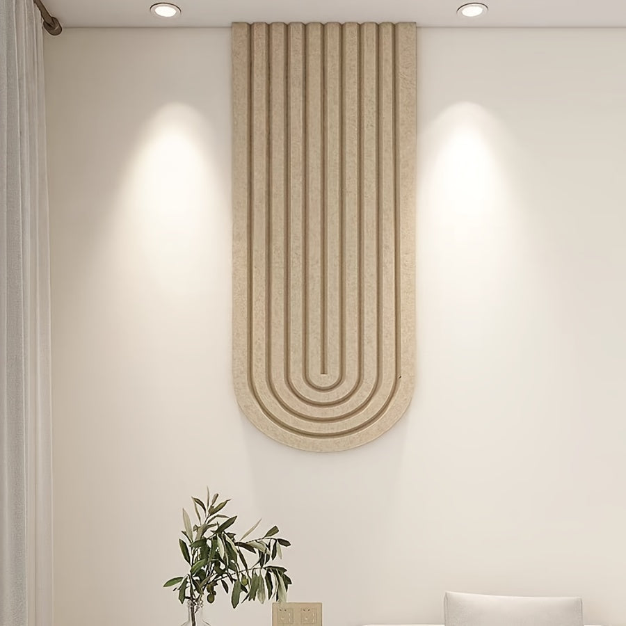 Överdimensionerad böjd filt-anslagstavla - Självhäftande väggpanel för foton, anteckningar och modern inredning