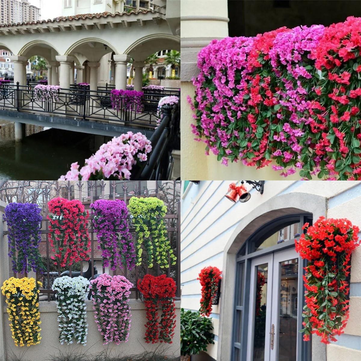 Kaskadformade konstgjorda orkidéstjälkar – Äkta sidenblommor för hem och evenemang