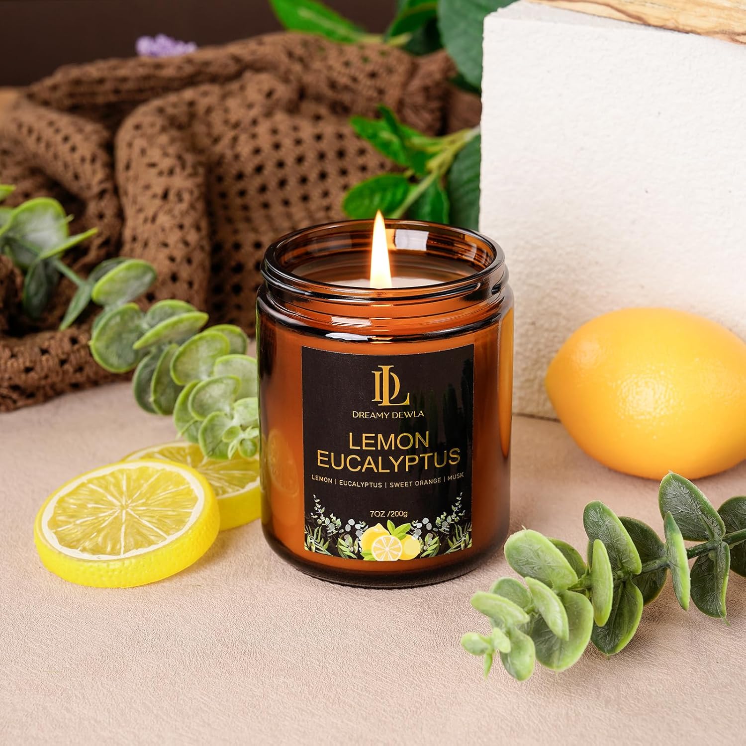 Kanelskördeljus – 50 timmars sojaljus för Thanksgiving och heminredning