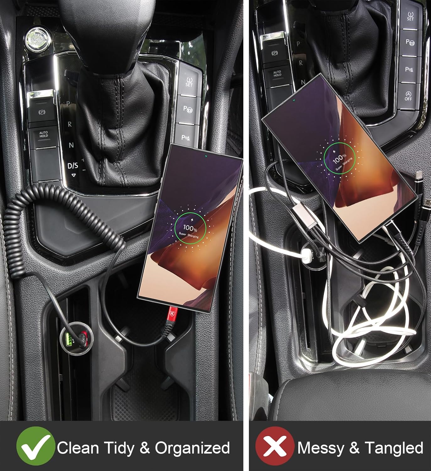 Spiralformad USB-C snabbladdningskabel - Hållbar USB-A till Typ-C-kabel