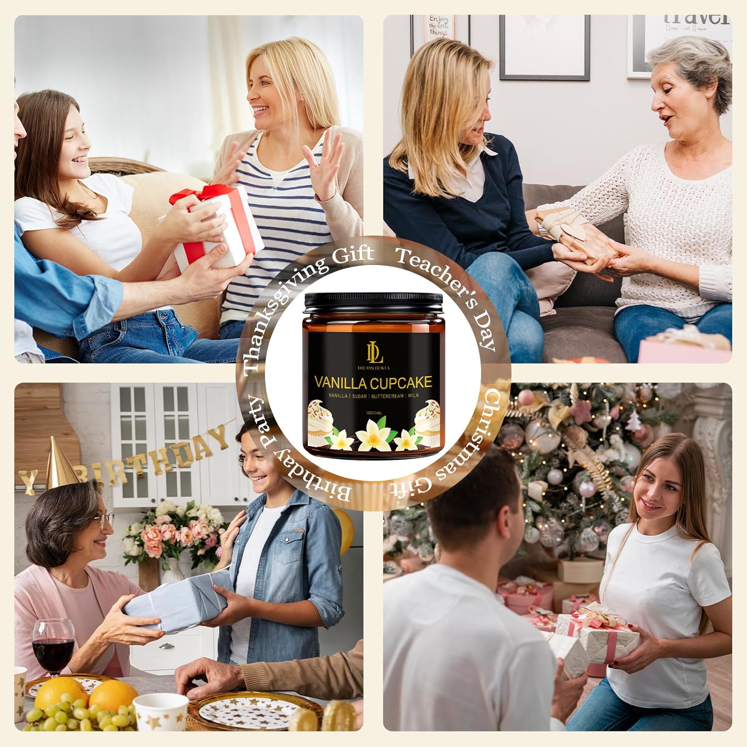 Kanelskördeljus – 50 timmars sojaljus för Thanksgiving och heminredning