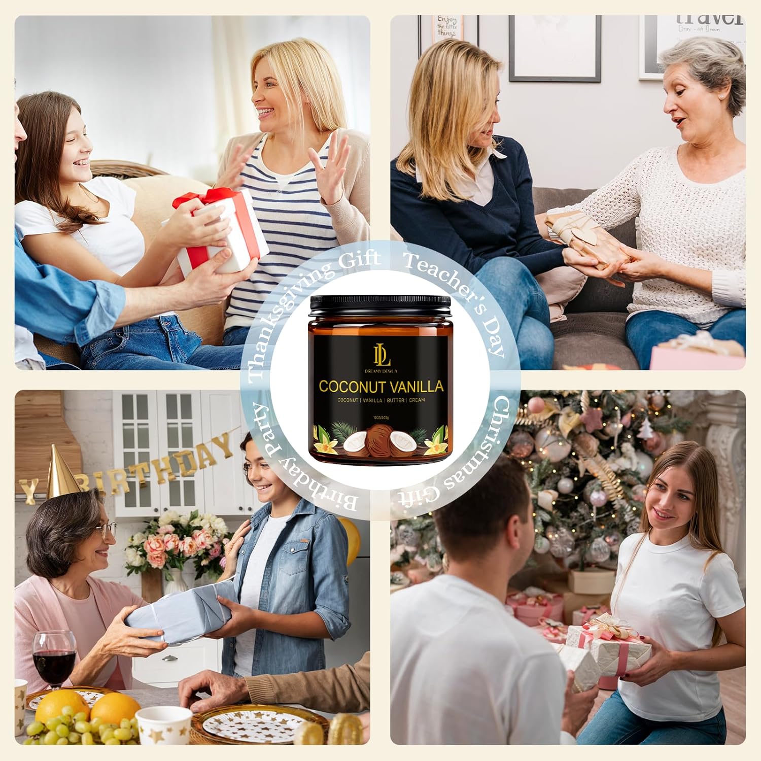 Kanelskördeljus – 50 timmars sojaljus för Thanksgiving och heminredning