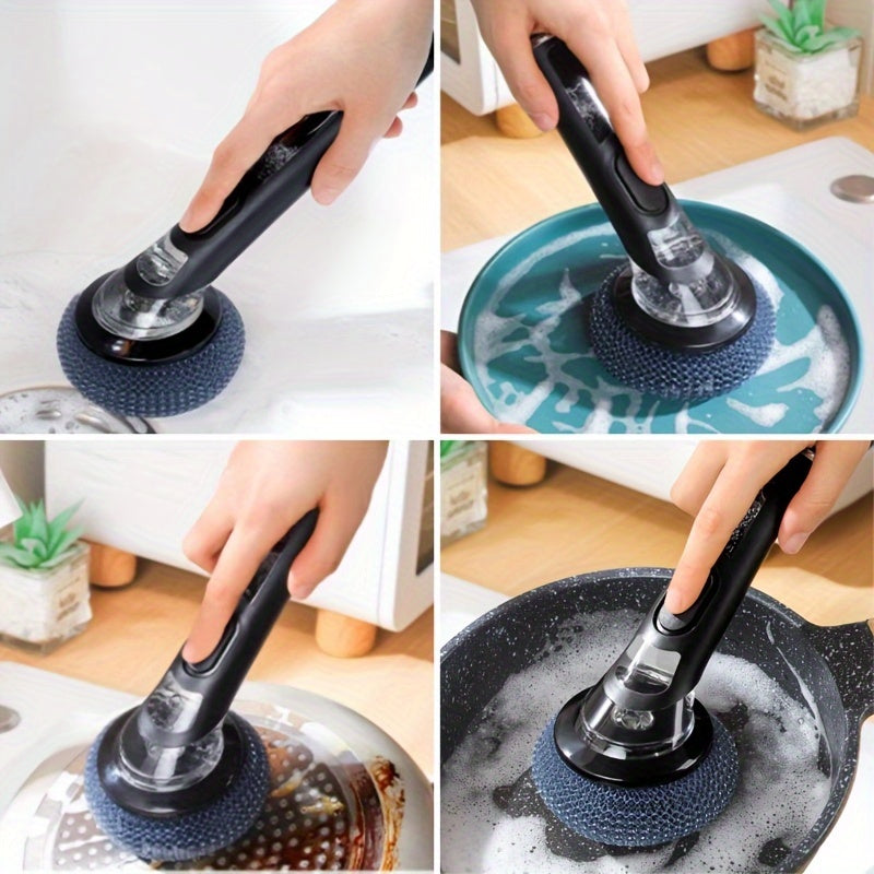 Ergonomische zeepdispenser-schrobborstel – grondige reiniging voor vaat en gootstenen