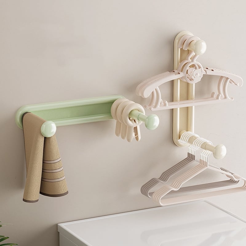 Justerbar vägghylla med dubbla lager – Platsbesparande klädorganisatör