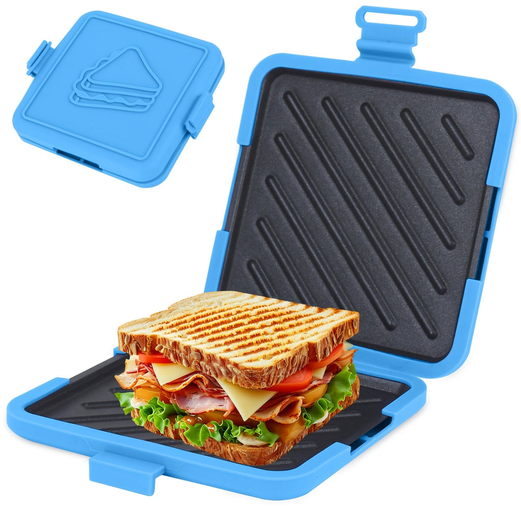 Snabbvärmande mikrovågsugnspress med avtagbara nonstick-plattor